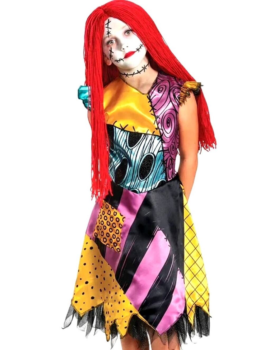 Disney Nightmare Before Christmas Sally Ragdoll Costume Girl's Size Small 4-6X